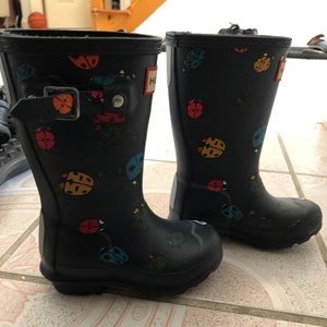 Rare bug print blue Hunter boots